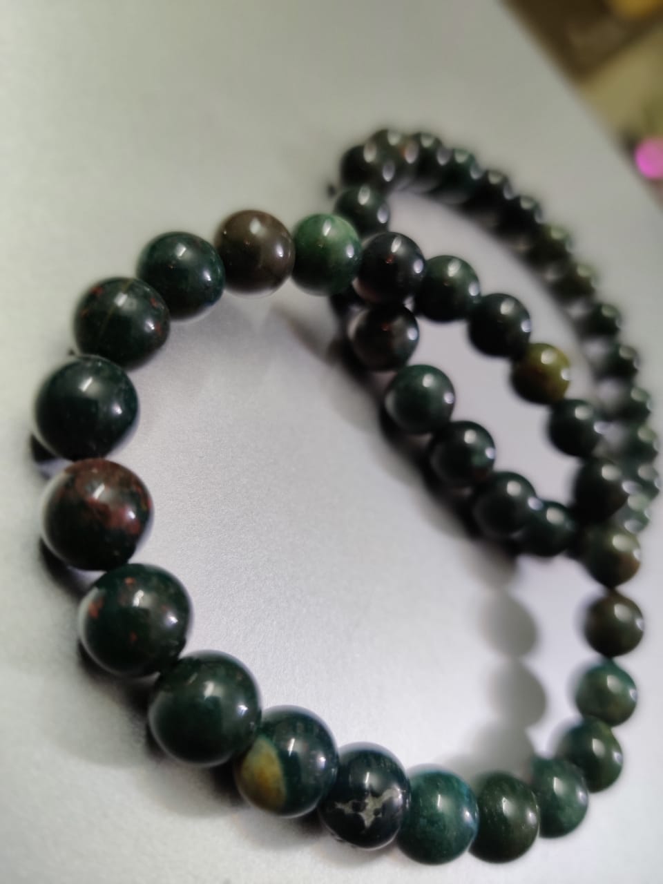 Bloodstone Bracelet Powerhouse Personality Green Stone — Satin Crystals