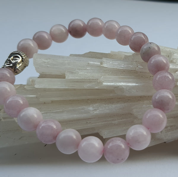 Kunzite Bracelet, 6mm Beaded Bracelet, Genuine Gemstone Stretch Bracelet,  Genuine Pink Kunzite Jewelry, New Mom Gifts for Her - Etsy